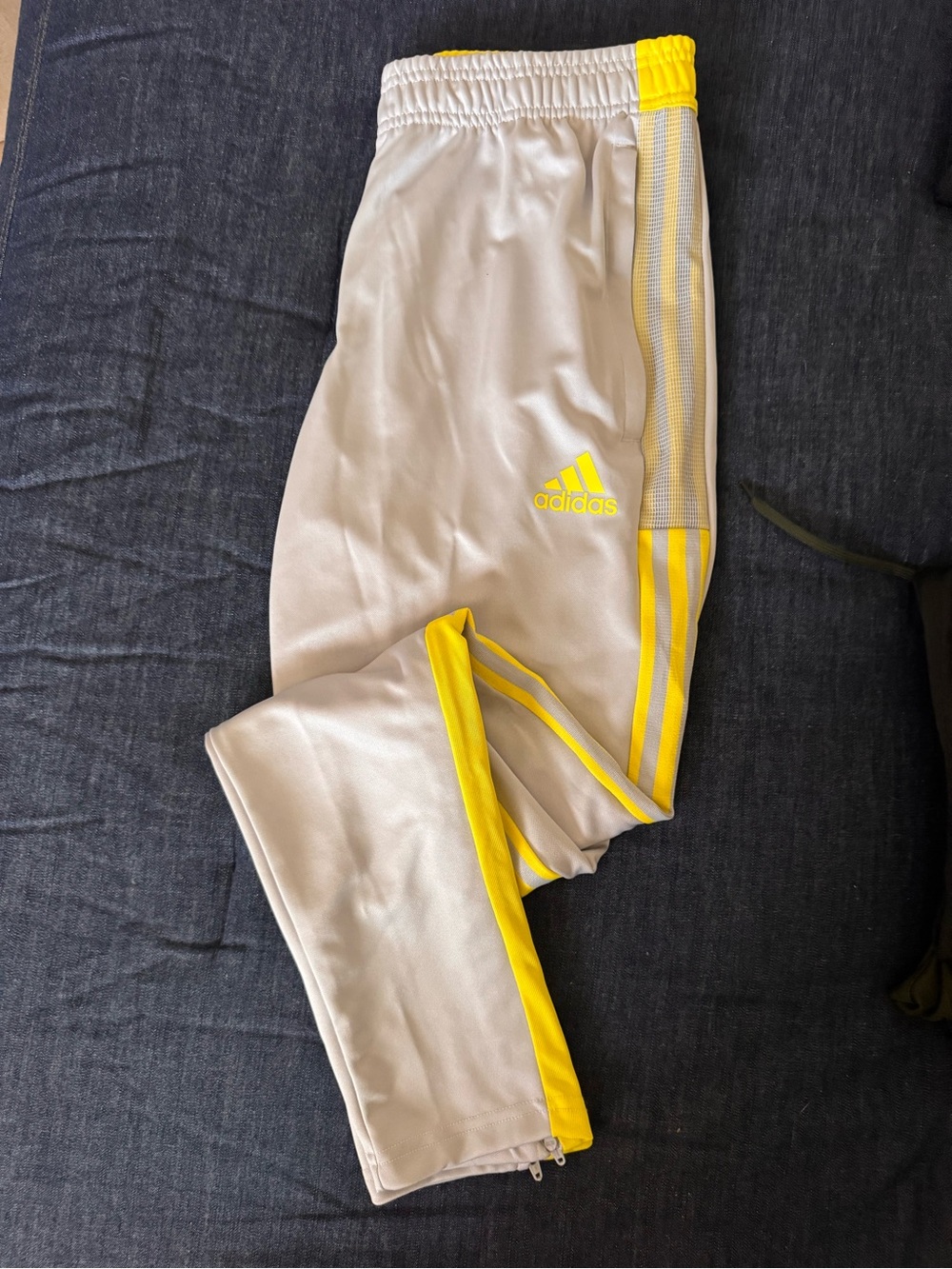 Unisex Gray and Yellow Track Pants